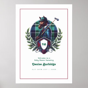 Begrüßung der Baby-Dusche von Preppy Equestrian Poster