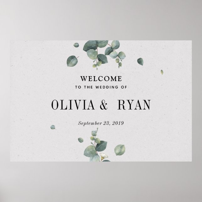 Begrüßung der Eukalyptus Branch Poster (Vorne)