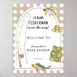 Begrüßung der Fisherman Baby-Dusche Poster