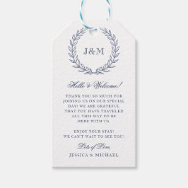 Begrüßung der Hochzeit in elegantem, klassischem N Geschenkanhänger