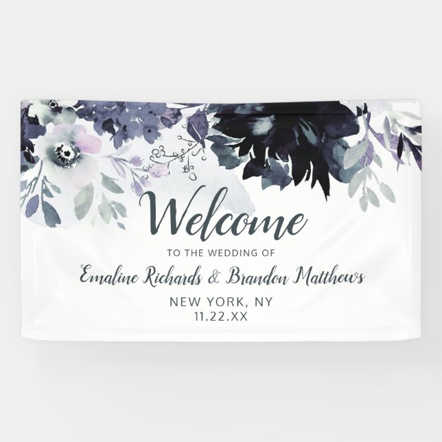 Begrüßung der Hochzeitsfeier mit nistorischer Flor Banner (Horizontal)
