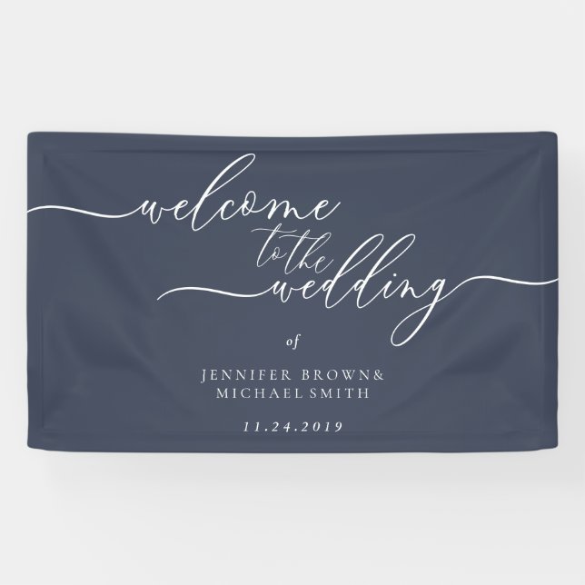 Begrüßung der Navy mit einfacher romantischer Kall Banner (Horizontal)
