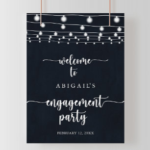 Begrüßung der Rustikal String Lights-Anhängerin Poster