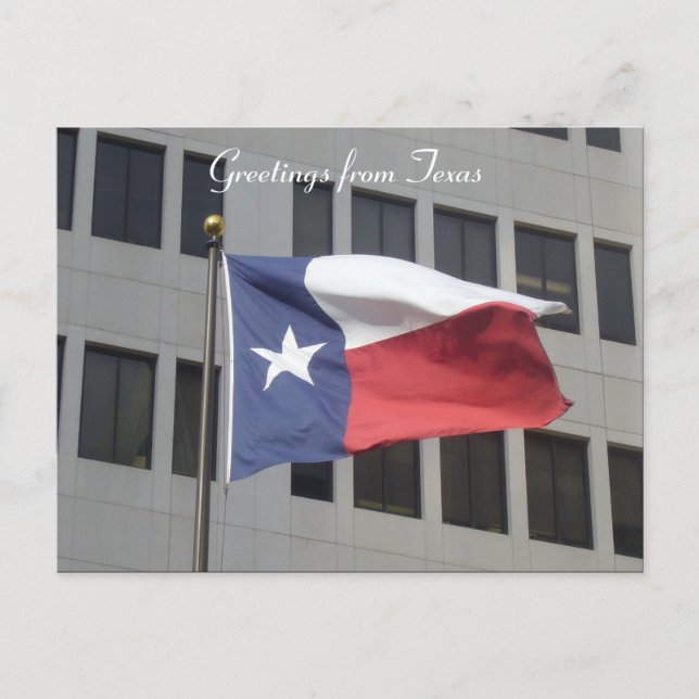 Begrüßung der texas-Flagge Postkarte (Vorderseite)