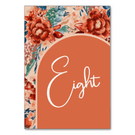 Begrüßung der Tischnummern | Boho Terracotta Flora