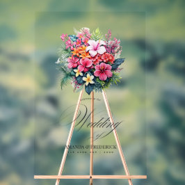 Begrüßung der tropischen Flora Acrylschild