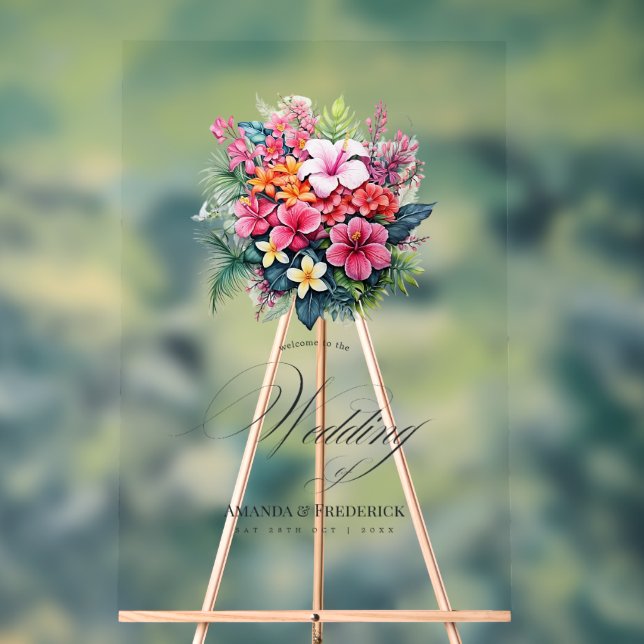 Begrüßung der tropischen Flora Acrylschild (Neutral)