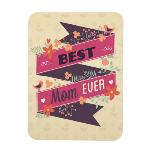 Begrüßung der Vintagen Mutter am Tag Magnet