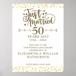 Begrüßung des 50. Geburtstags der Hochzeit Poster