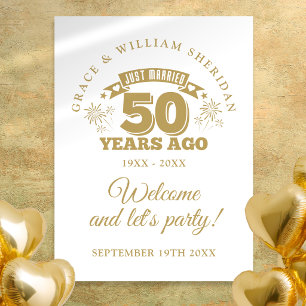 Begrüßung des 50. Geburtstags der Hochzeit Poster