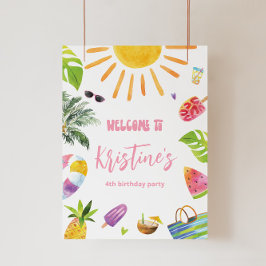 Begrüßung des Ful Pool-Party Fotodruck