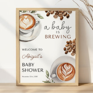 Begrüßung des Kaffee-Baby-Duschens - Baby wird 16x Poster