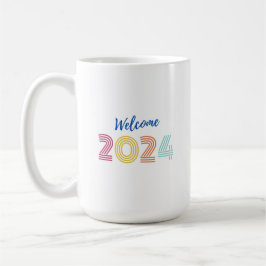 Begrüßung des neuen Jahres 2024 Kaffeetasse