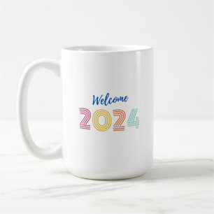 Begrüßung des neuen Jahres 2024 Kaffeetasse