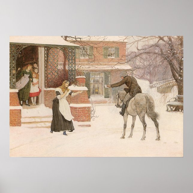 Begrüßung des Postmanns durch Robert Walker Macbet Poster (Vorne)