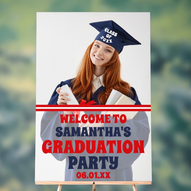 Begrüßung einer benutzerdefinierten Foto-Graduieru Acrylschild (Neutral)