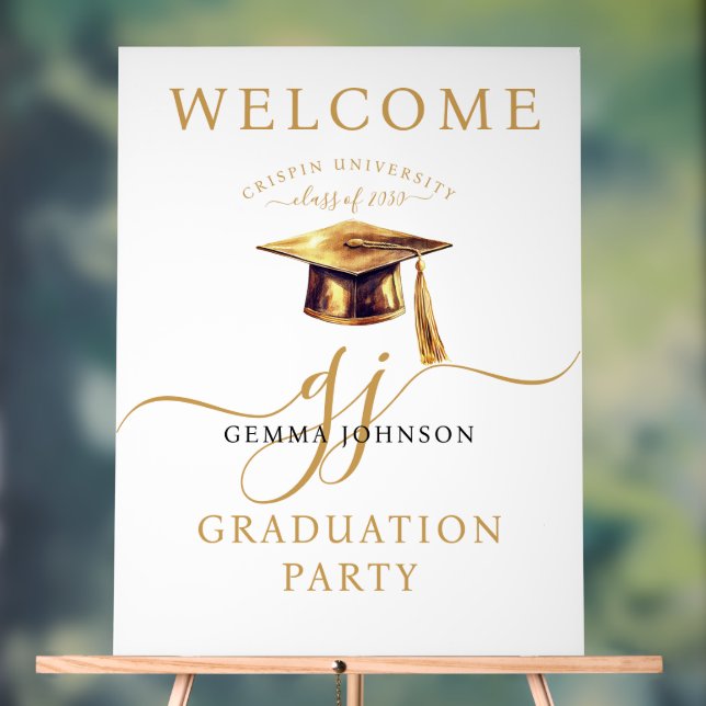 Begrüßung einer Minimalistischen Graduierungsparte Acrylschild (Neutral)