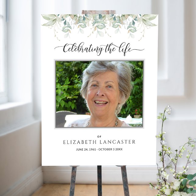 Begrüßung Foto Elegantes Grün Poster (Von Creator hochgeladen)