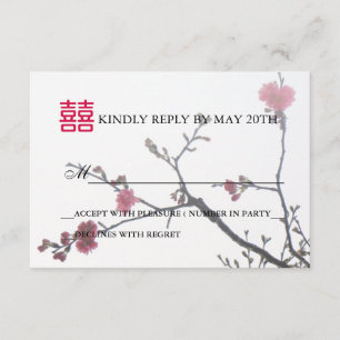 Begrüßung Frühjahr Doppelglücklich Sakura UAWG RSVP Karte