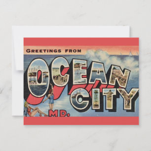 Begrüßung in Ocean City MD Postkarte