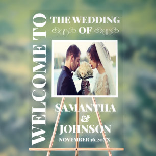 Begrüßung personalisierter Fotos Acrylschild