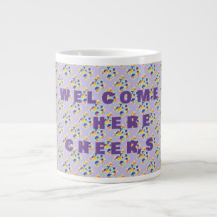 Begrüßung und Beifall Lavender Muster Jumbo-Tasse