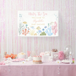 Begrüßung unter der Sea Girl Baby Dusche Banner