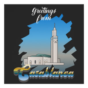 Begrüßung vom Casablanca-Schild Poster