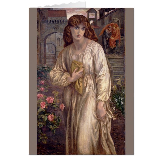 Begrüßung von Beatrice durch Dante Gabriel Rossett (Vorne)