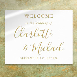 Begrüßung von Elegant-Gold-Signature-Skripten Poster