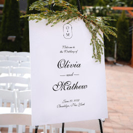 Begrüßung von formalen Skriptmonogrammen Poster