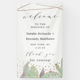 Begrüßung von Kakteen & Succulents Geometric Weddi Banner