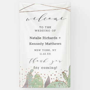 Begrüßung von Kakteen & Succulents Geometric Weddi Banner