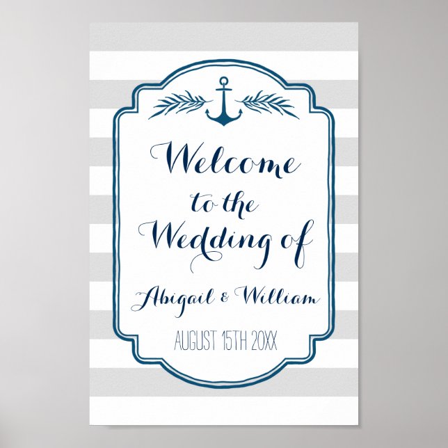 Begrüßung von kundenspezifischen Signaltonstreifen Poster (Vorne)