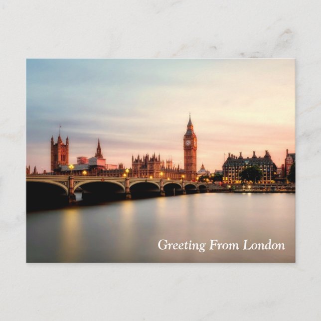 Begrüßung von London Postkarte (Vorderseite)