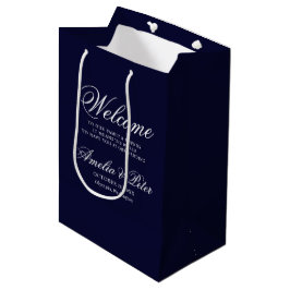 Begrüßung von Navy Blue Classic Mittlere Geschenktüte