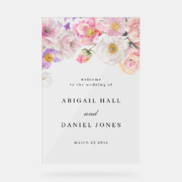 Begrüßung von Wasserfarben Acrylschild