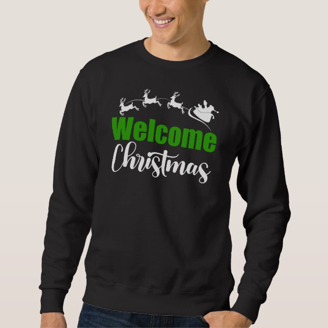 Begrüßung Weihnachten-85101 Sweatshirt (Vorderseite)