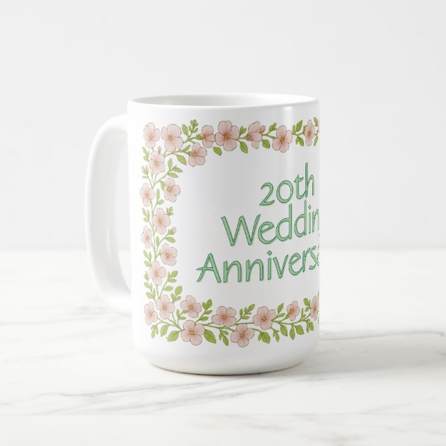 Begrüßung zum Geburtstag Kaffeetasse (Vorderseite Links)