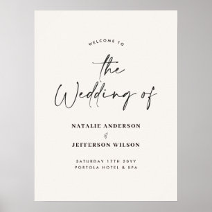 Begrüßung zur Hochzeit der modernen Typografie-Hoc Poster