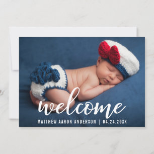 Begrüßungsankündigung Neue Baby Modern Card Ankündigung