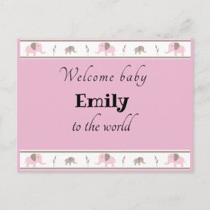 Begrüßungsbaby-Postkarte Postkarte