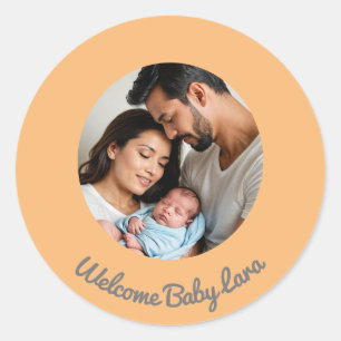 Begrüßungsbaby Runder Aufkleber