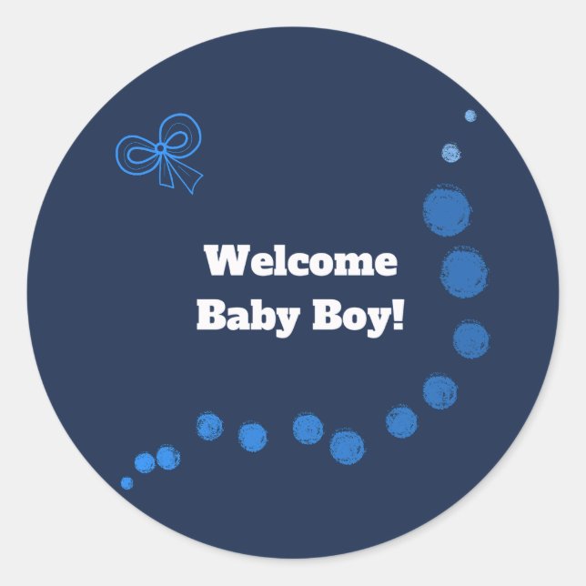 Begrüßungsbaby Runder Aufkleber (Vorderseite)