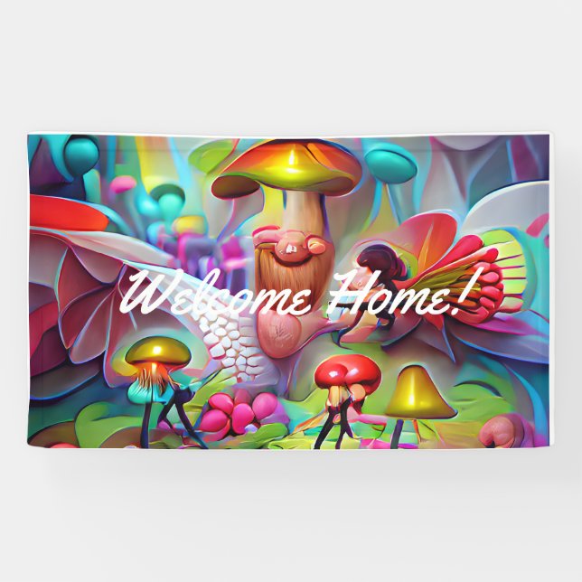 Begrüßungsbanner für Zuhause, speziell für Vinyl B Banner (Horizontal)