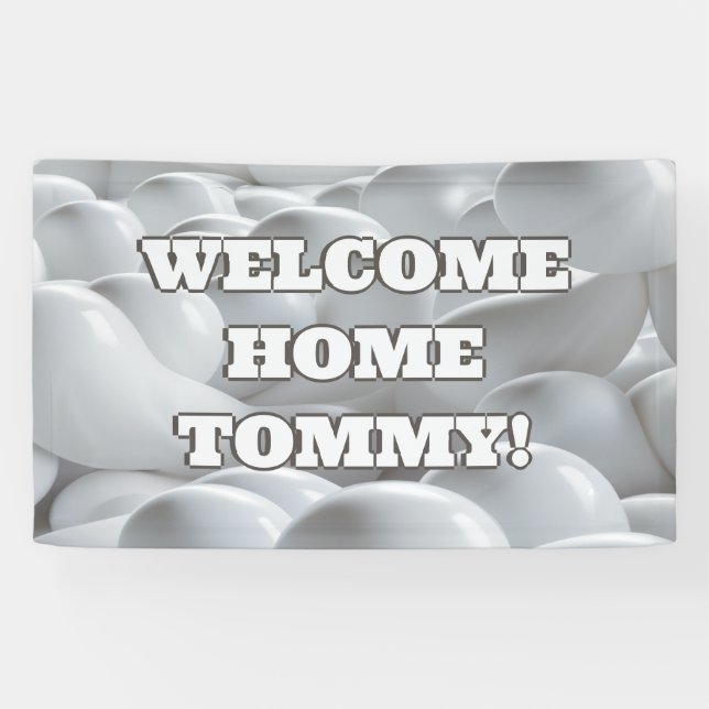 Begrüßungsbanner für Zuhause, speziell für Vinyl B Banner (Horizontal)
