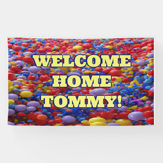 Begrüßungsbanner für Zuhause, speziell für Vinyl B Banner (Horizontal)
