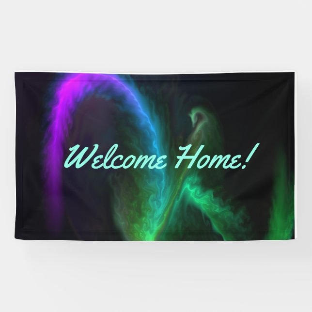 Begrüßungsbanner für Zuhause, speziell für Vinyl B Banner (Horizontal)