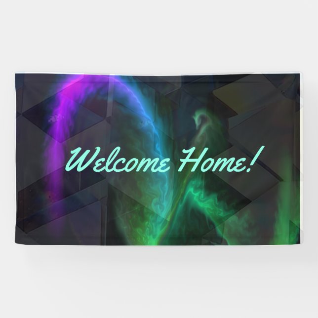 Begrüßungsbanner für Zuhause, speziell für Vinyl B Banner (Horizontal)