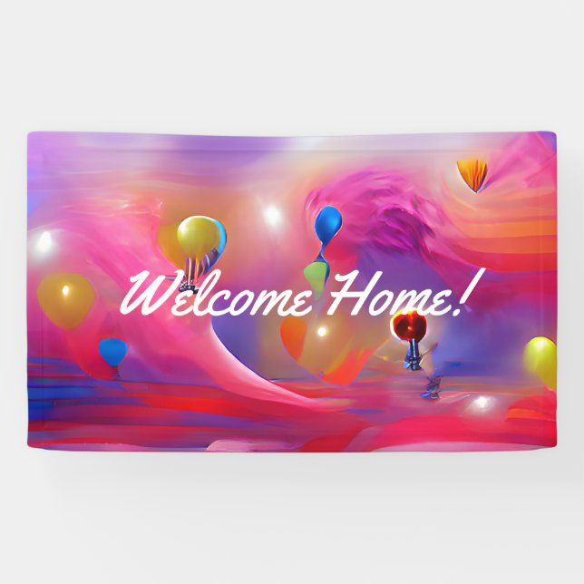 Begrüßungsbanner für Zuhause, speziell für Vinyl B Banner (Horizontal)